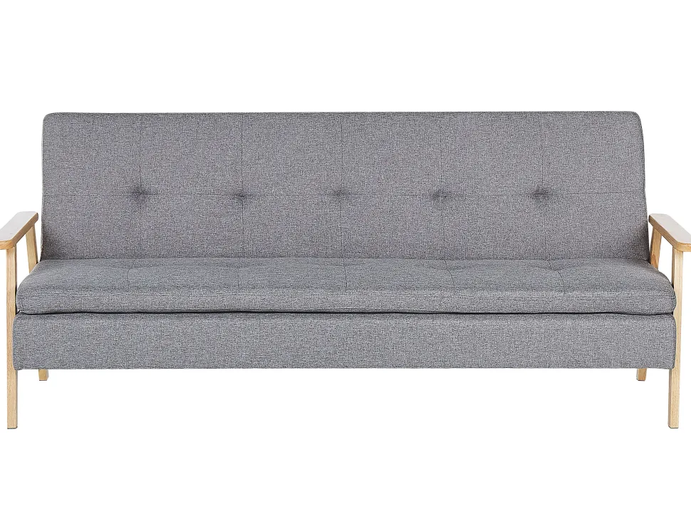 Fabric Sofa Bed Light Grey Tjorn