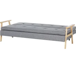 Fabric Sofa Bed Light Grey Tjorn