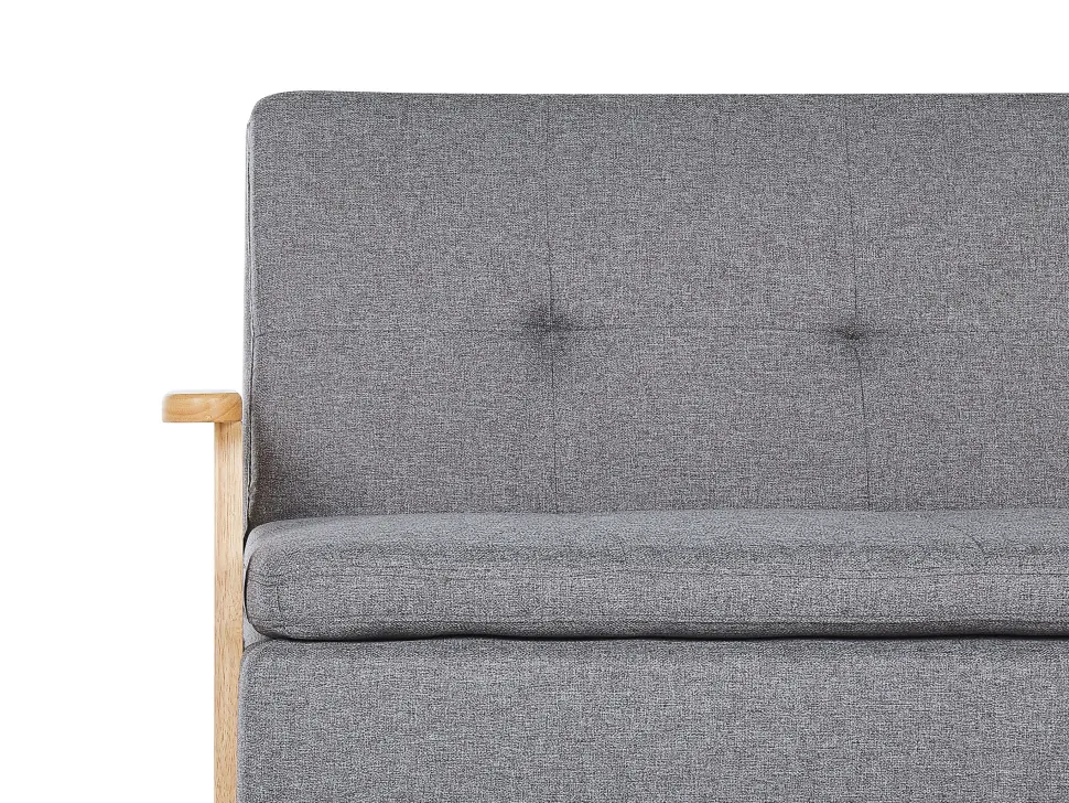 Fabric Sofa Bed Light Grey Tjorn