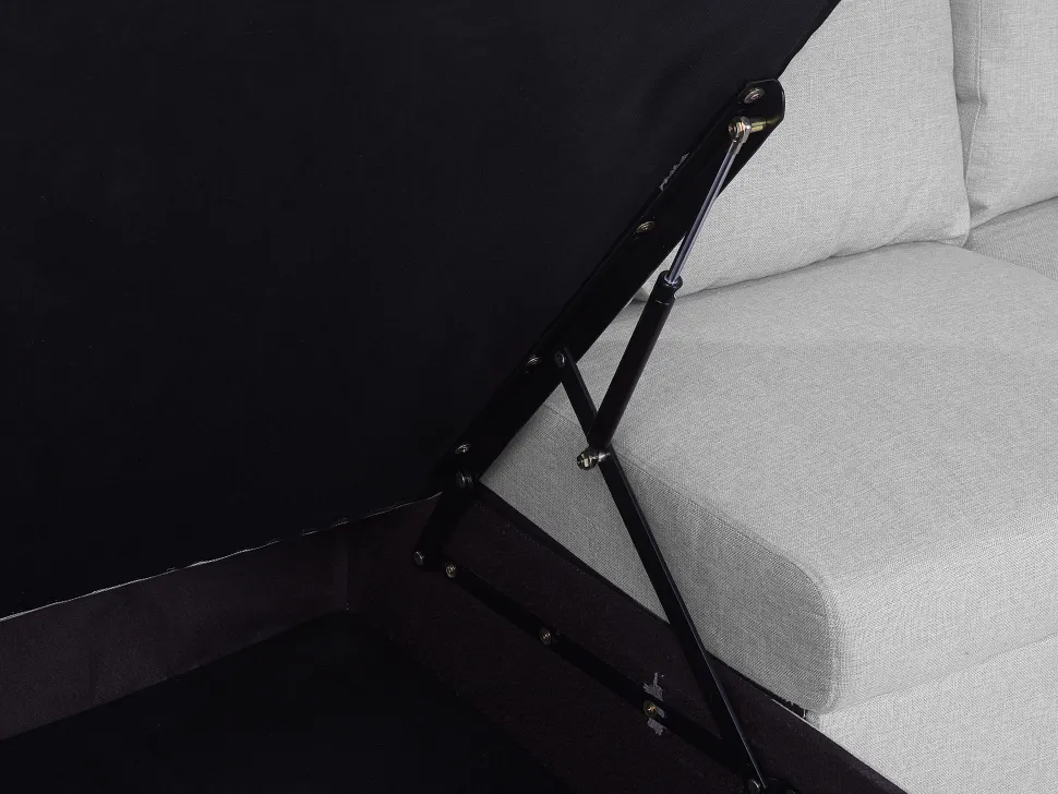 Fabric Sofa Bed Light Grey Karrabo