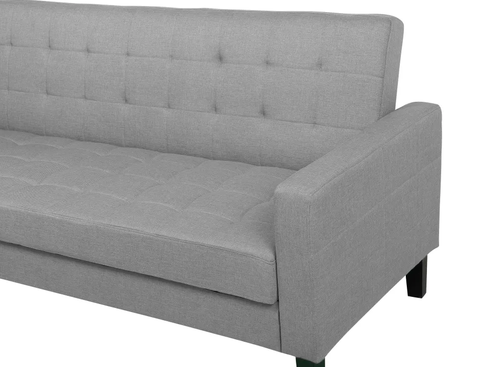 Fabric Sofa Bed Light Grey Vehkoo