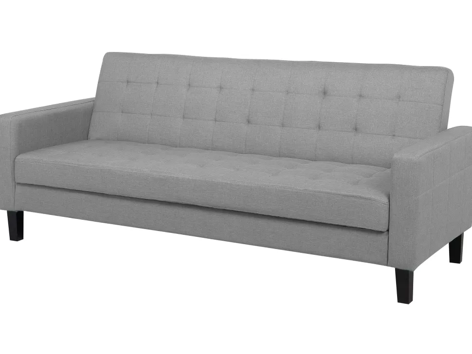 Fabric Sofa Bed Light Grey Vehkoo