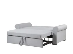 Fabric Sofa Bed Light Grey Silda