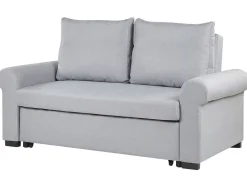 Fabric Sofa Bed Light Grey Silda