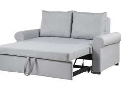Fabric Sofa Bed Light Grey Silda