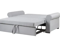 Fabric Sofa Bed Light Grey Silda