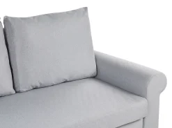 Fabric Sofa Bed Light Grey Silda