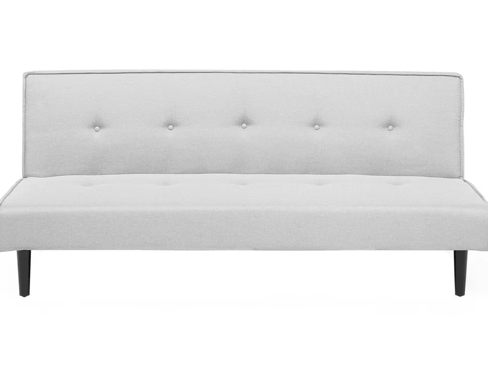 Fabric Sofa Bed Light Grey Visby