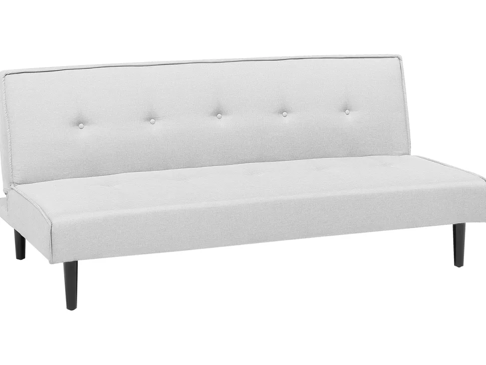 Fabric Sofa Bed Light Grey Visby
