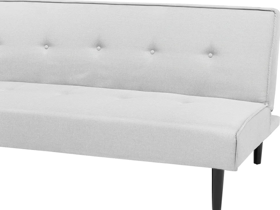 Fabric Sofa Bed Light Grey Visby