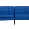 Fabric Sofa Bed Navy Blue Ronne