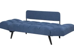 Fabric Sofa Bed Navy Blue Brekke