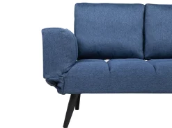 Fabric Sofa Bed Navy Blue Brekke