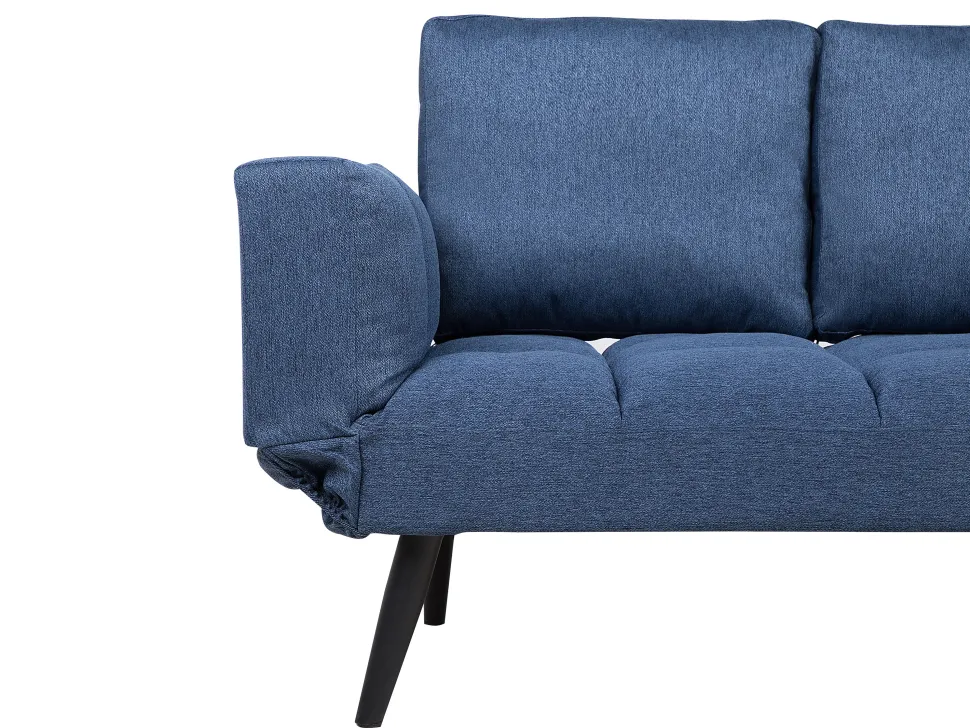 Fabric Sofa Bed Navy Blue Brekke