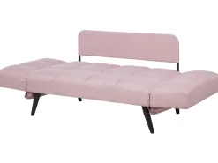 Fabric Sofa Bed Pink Brekke