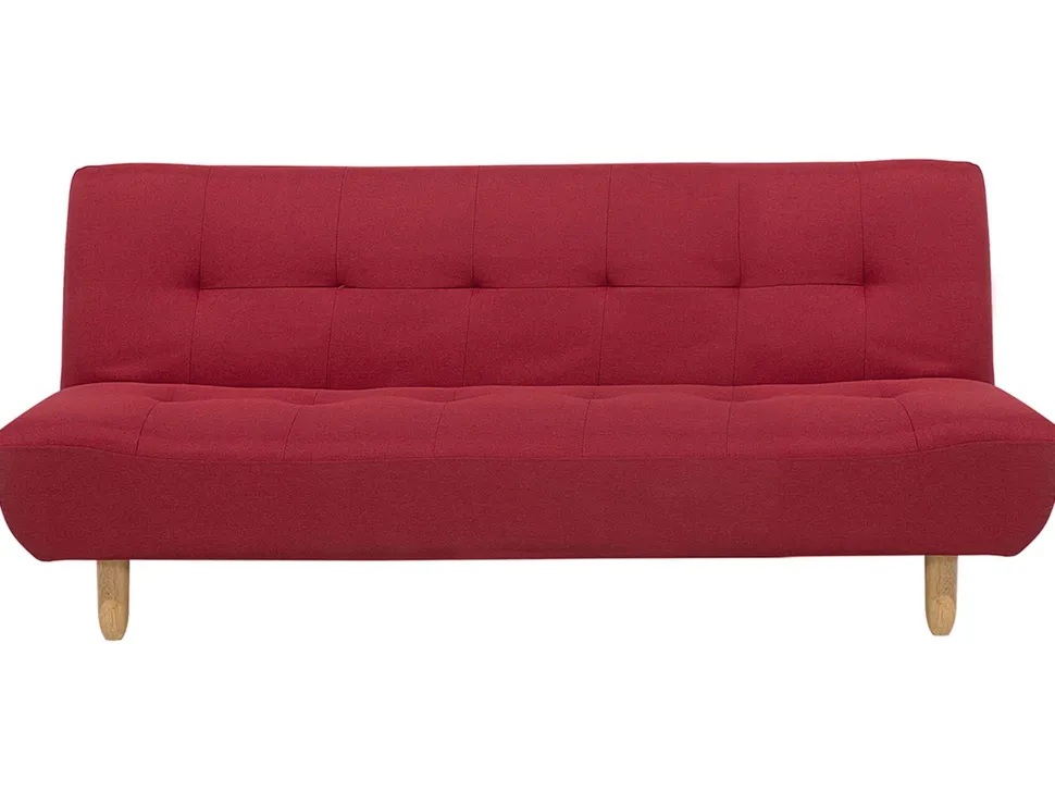 Fabric Sofa Bed Red Alsten