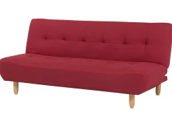 Fabric Sofa Bed Red Alsten