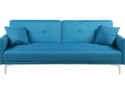 Fabric Sofa Bed Sea Blue Lucan