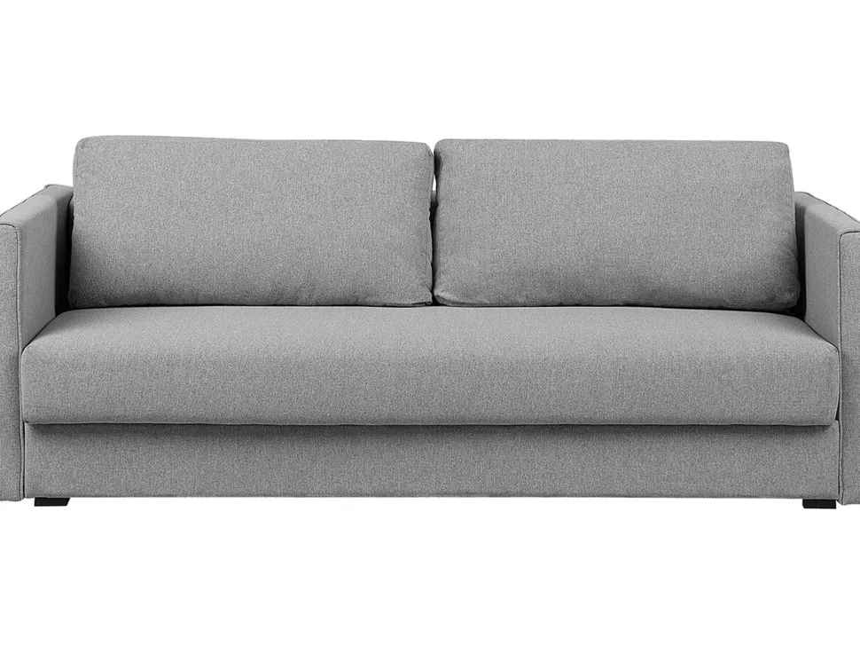 Fabric Sofa Bed With Storage Grey Eksjo