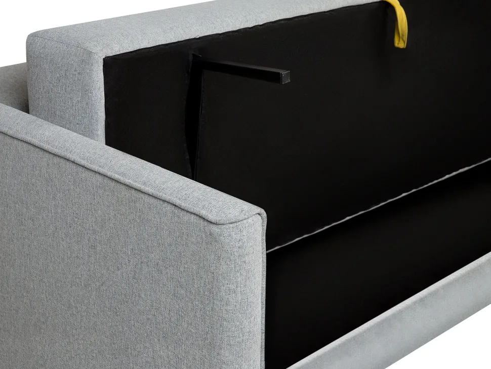 Fabric Sofa Bed With Storage Grey Eksjo