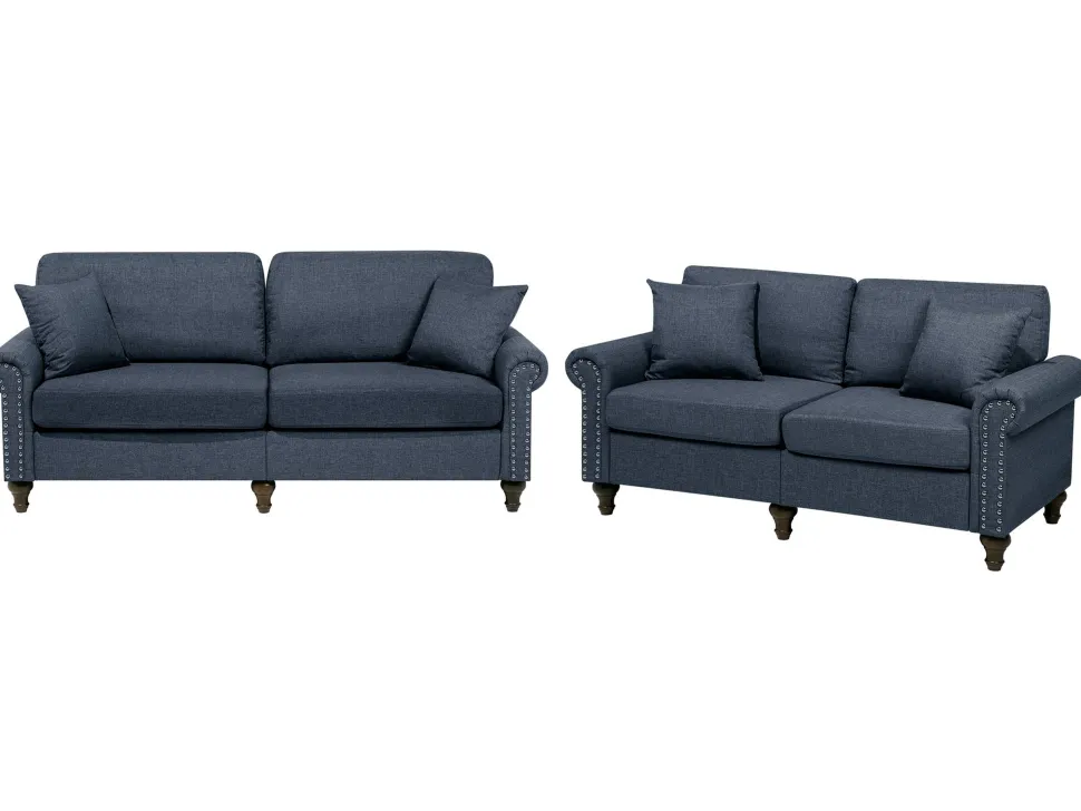 Fabric Sofa Set Dark Grey Otra
