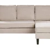 Fabric Sofa With Ottoman Beige Avesta