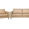 Faux Leather Living Room Set Beige Savalen