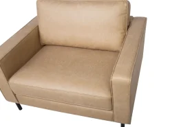 Faux Leather Living Room Set Beige Savalen