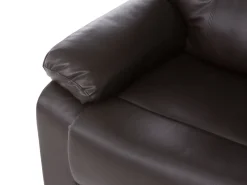 Faux Leather Manual Recliner Living Room Set Brown Bergen