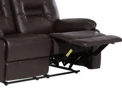 Faux Leather Manual Recliner Living Room Set Brown Bergen