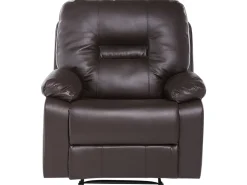 Faux Leather Manual Recliner Living Room Set Brown Bergen