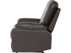 Faux Leather Manual Recliner Living Room Set Brown Bergen
