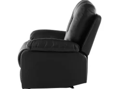 Faux Leather Manual Recliner Living Room Set Black Bergen