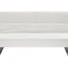 Faux Leather Sofa Bed White Derby