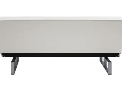 Faux Leather Sofa Bed White Derby