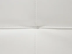 Faux Leather Sofa Bed White Derby