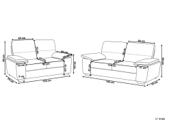 Faux Leather Sofa Set Brown Vogar