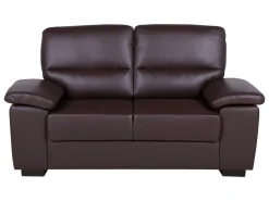 Faux Leather Sofa Set Brown Vogar