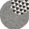 Filzkugelteppich Wolle Mehrfarbig O 140 Cm Abstarktes Muster Kurzflor Penek