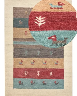 Gabbeh Teppich Wolle Mehrfarbig 160 X 230 Cm Hochflor Sarilar