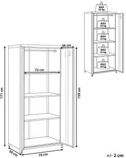 Garderobenschrank Blau Varna