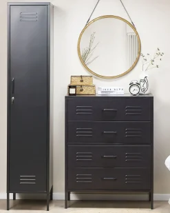 Garderobenschrank Schwarz Frome
