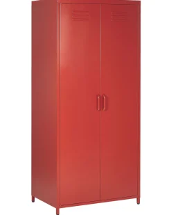 Garderobenschrank Stahl Rot Matt 4 Facher Varna