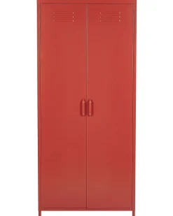 Garderobenschrank Stahl Rot Matt 4 Facher Varna