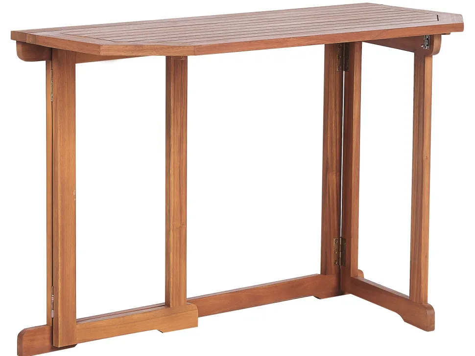 Garten Beistelltisch Akazienholz Hellbraun 110 X 47 Cm Klappbar Treia