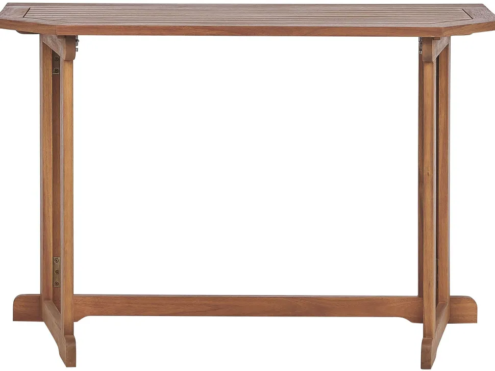 Garten Beistelltisch Akazienholz Hellbraun 110 X 47 Cm Klappbar Treia