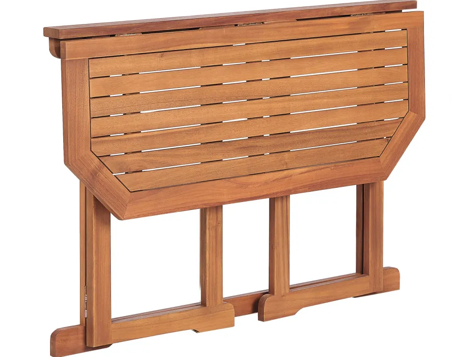 Garten Beistelltisch Akazienholz Hellbraun 110 X 47 Cm Klappbar Treia
