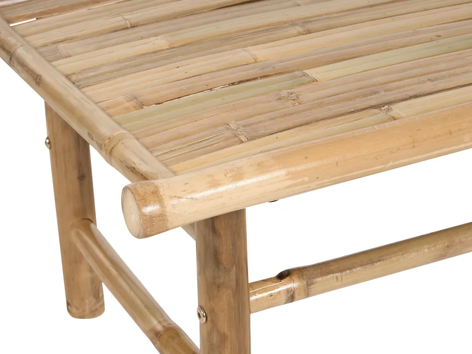 Garten Beistelltisch Bambusholz Hellbraun 80 X 45 Cm Todi