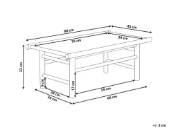 Garten Beistelltisch Bambusholz Hellbraun 80 X 45 Cm Todi