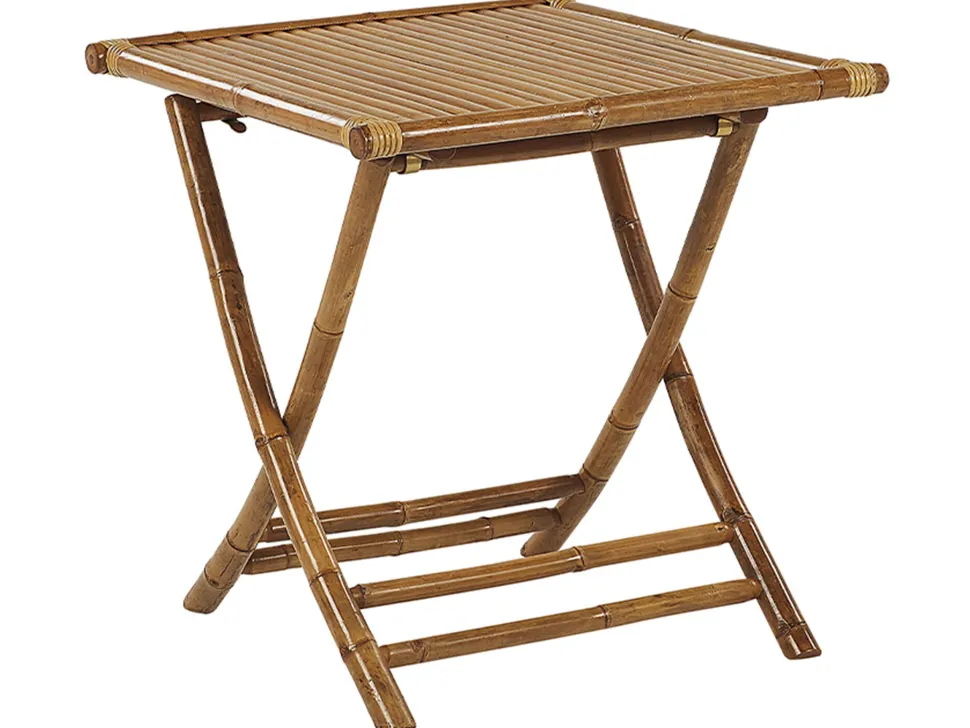 Garten Beistelltisch Bambusholz 70 X 70 Cm Klappbar Molise
